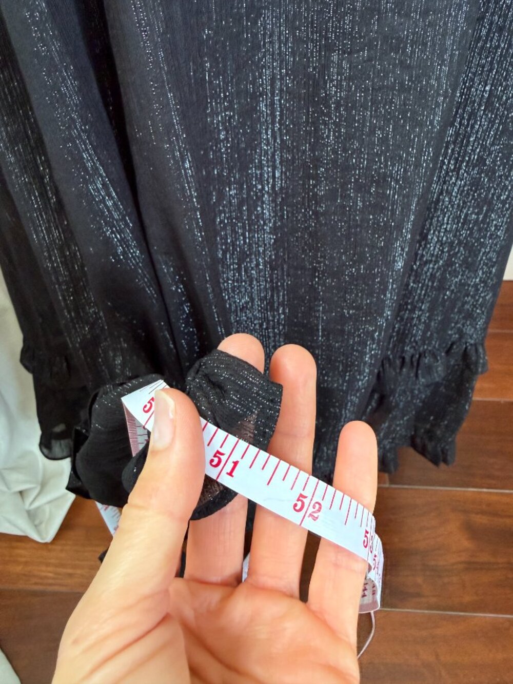 Madewell Plus Size 22 Black Metallic Ruffle Midi Dress Spaghetti Strap Tiered - Picture 8 of 9